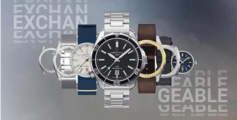 DS+ de Certina : une montre accompagnée de différents bracelets et carrures